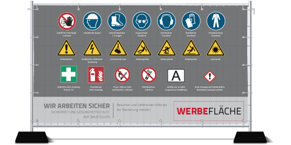 Bauzaunbanner Sicherheit